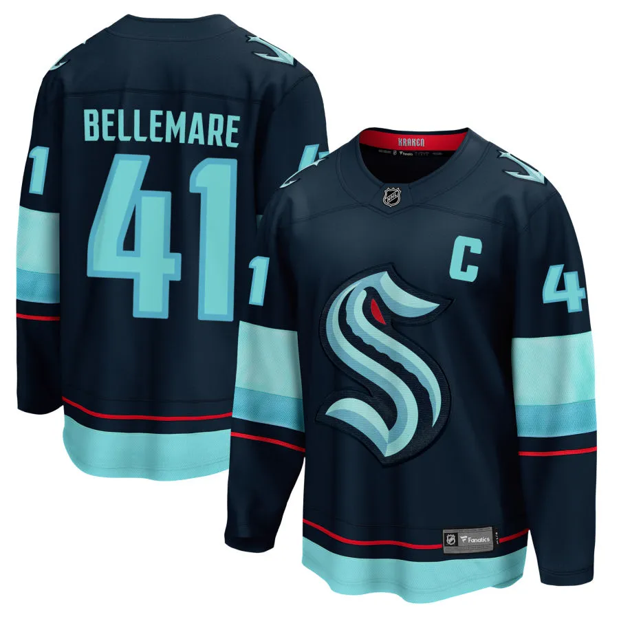 Pierre-Edouard Bellemare Seattle Kraken Fanatics Branded Home Breakaway Jersey - Navy