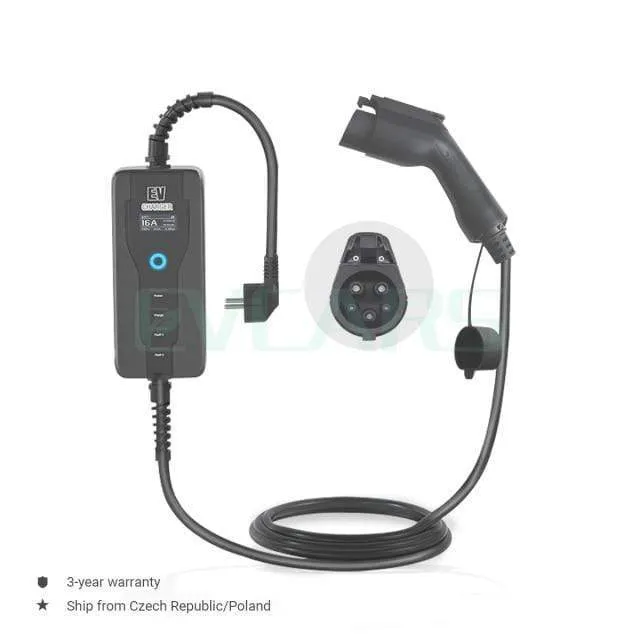 Portable EV Charger Level 2  J1772  Type 2  EVSE Controlle Electric Car Charging Stations 16A  230V Home Wallbox For Zoe Leaf