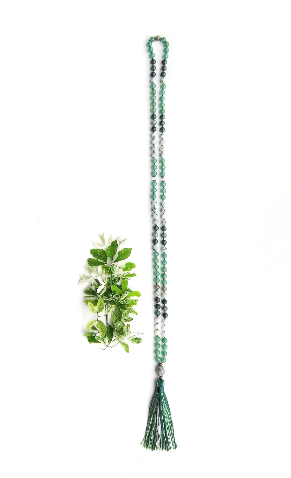 Power of the Heart Chakra in 108 Bead Mala Necklace