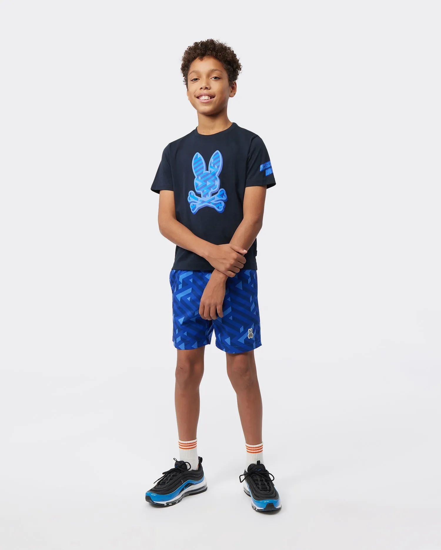 Psycho Bunny Kids Pisani Graphic Tee - Navy/Blue