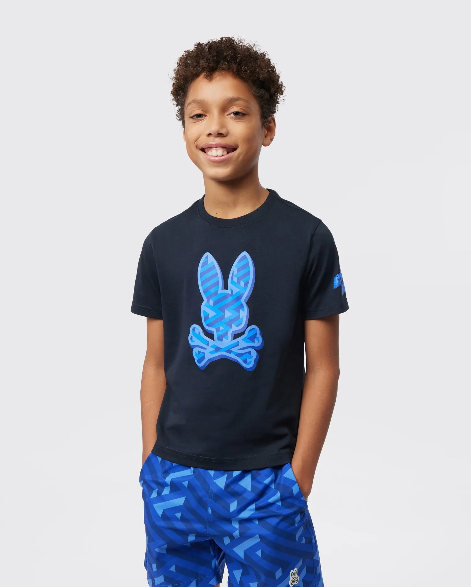 Psycho Bunny Kids Pisani Graphic Tee - Navy/Blue