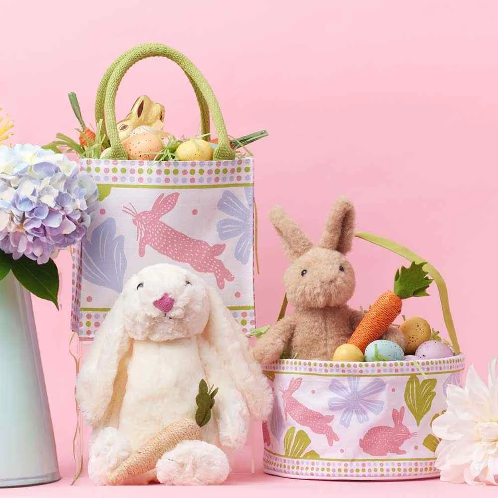 Rabbit Rabbit Canvas Easter Basket