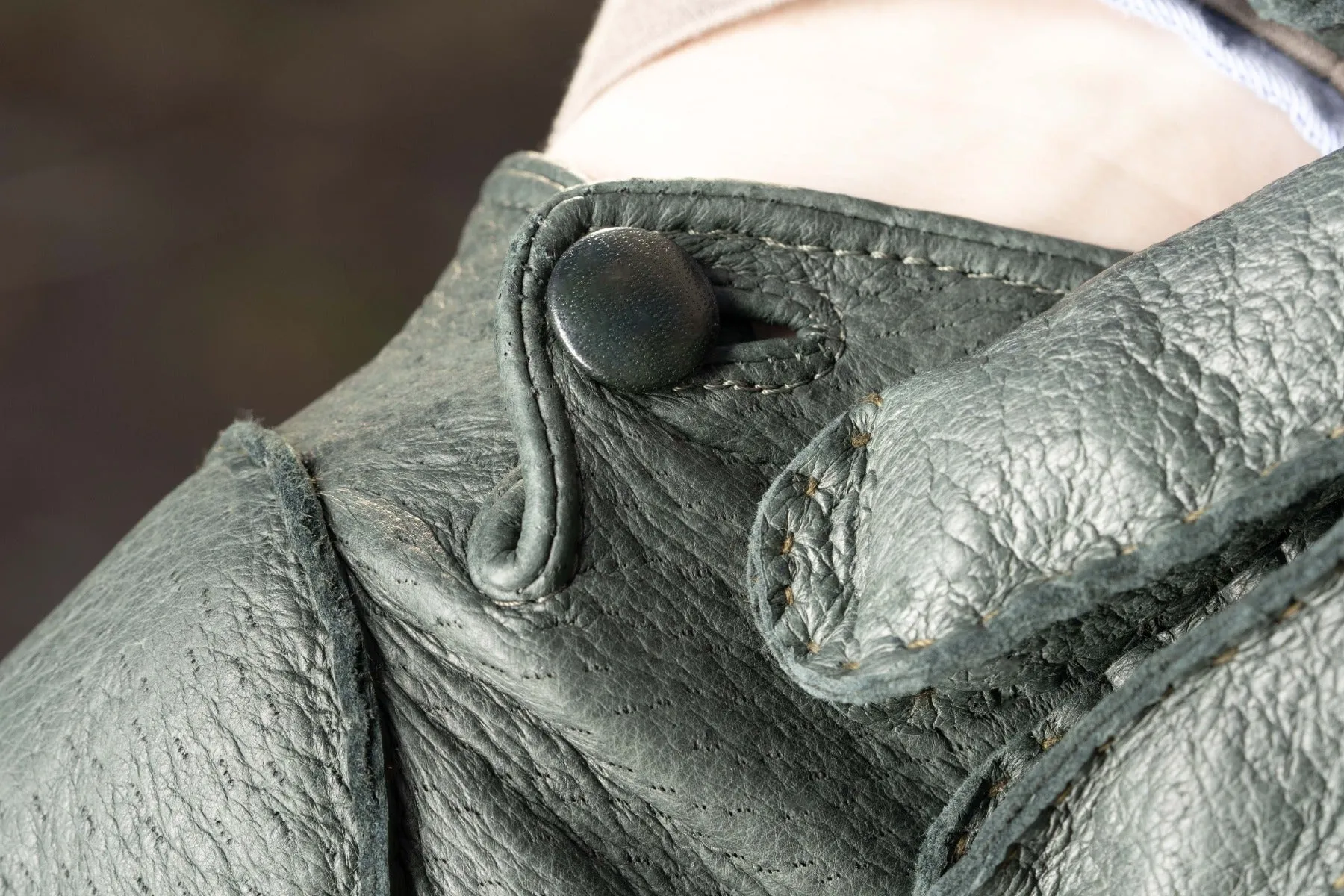 Racing Green Unlined Peccary Gloves