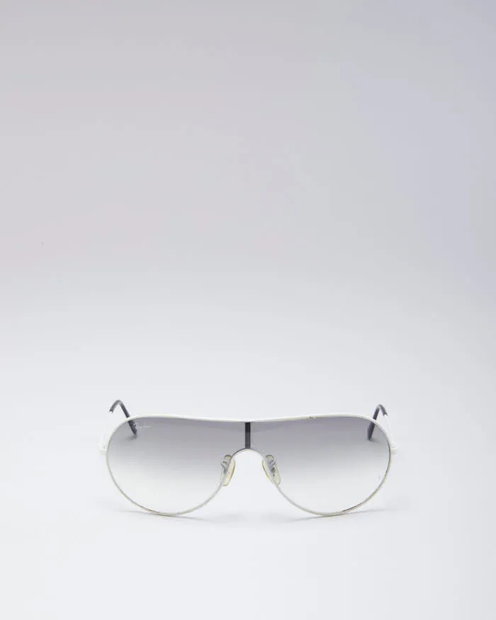 Ray Ban White Rimmed Aviator Sunglasses