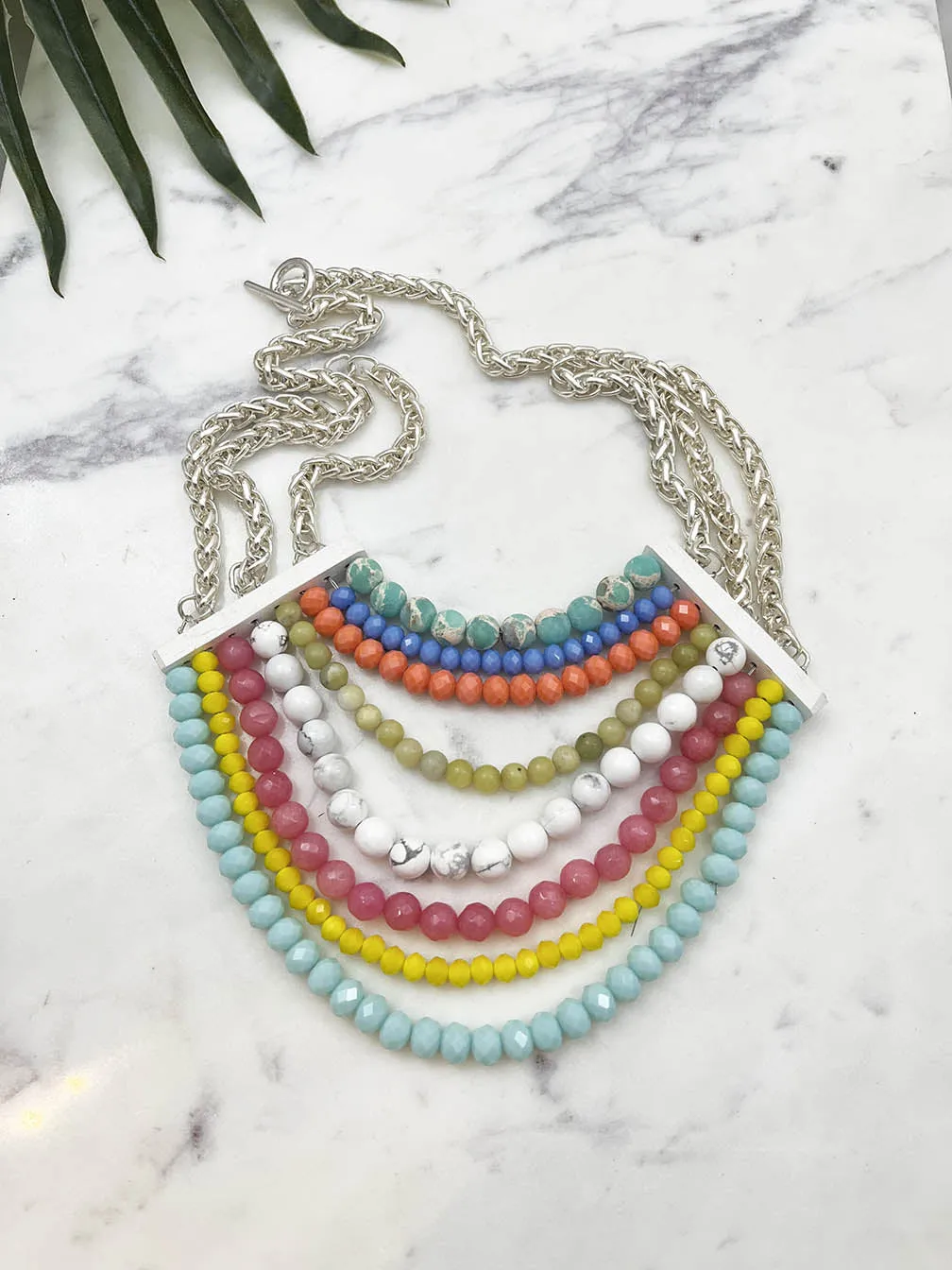 roots remix necklace - rainbow mix