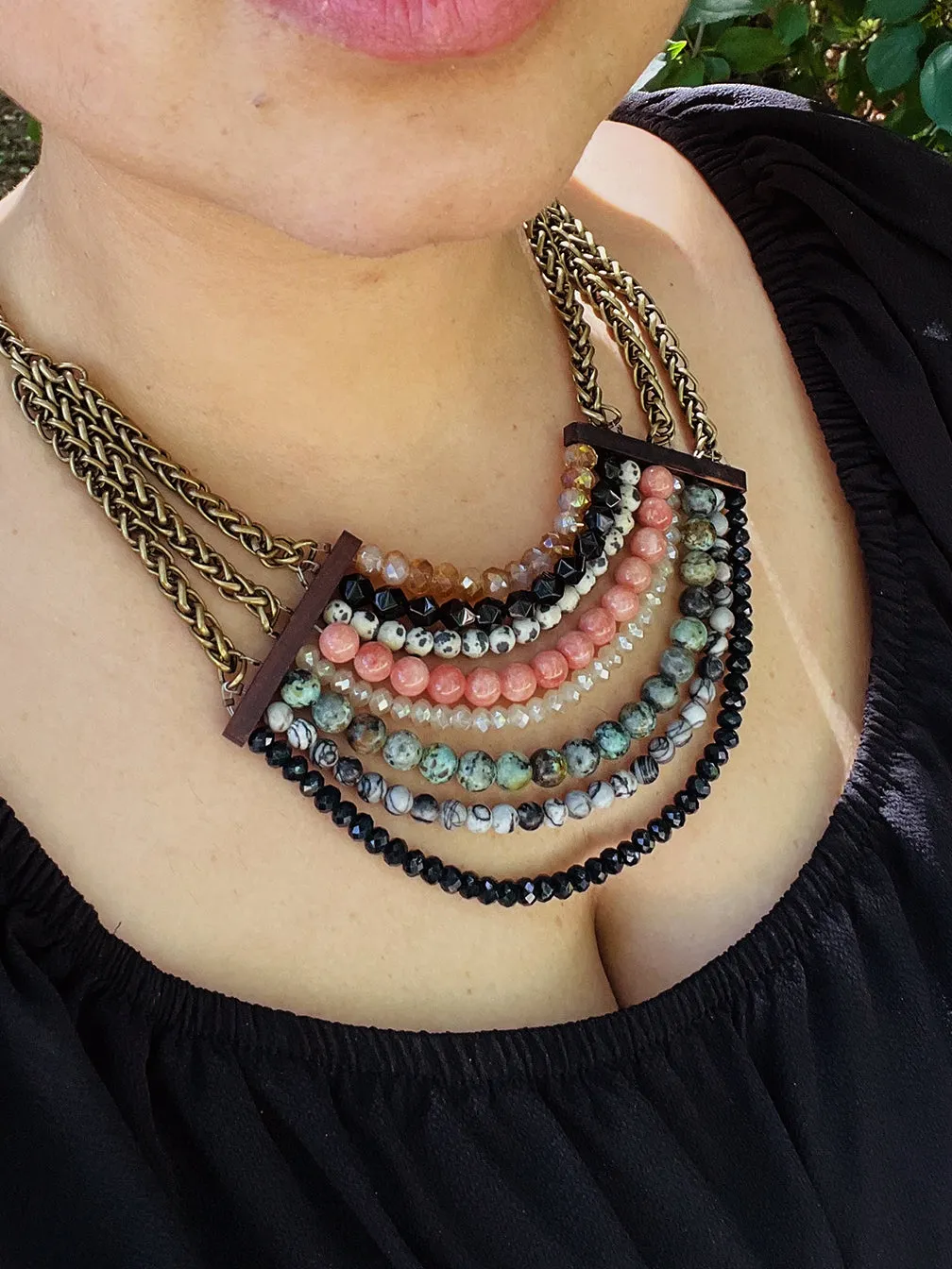 roots remix necklace - rainbow mix