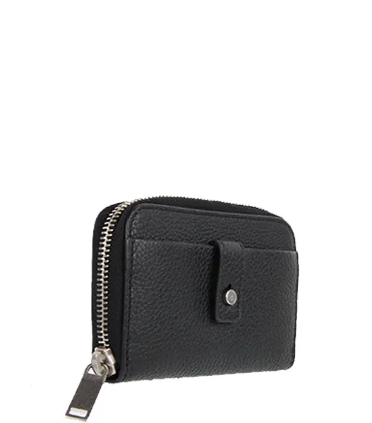 Sac De Jour Coin Wallet, Black/Silver