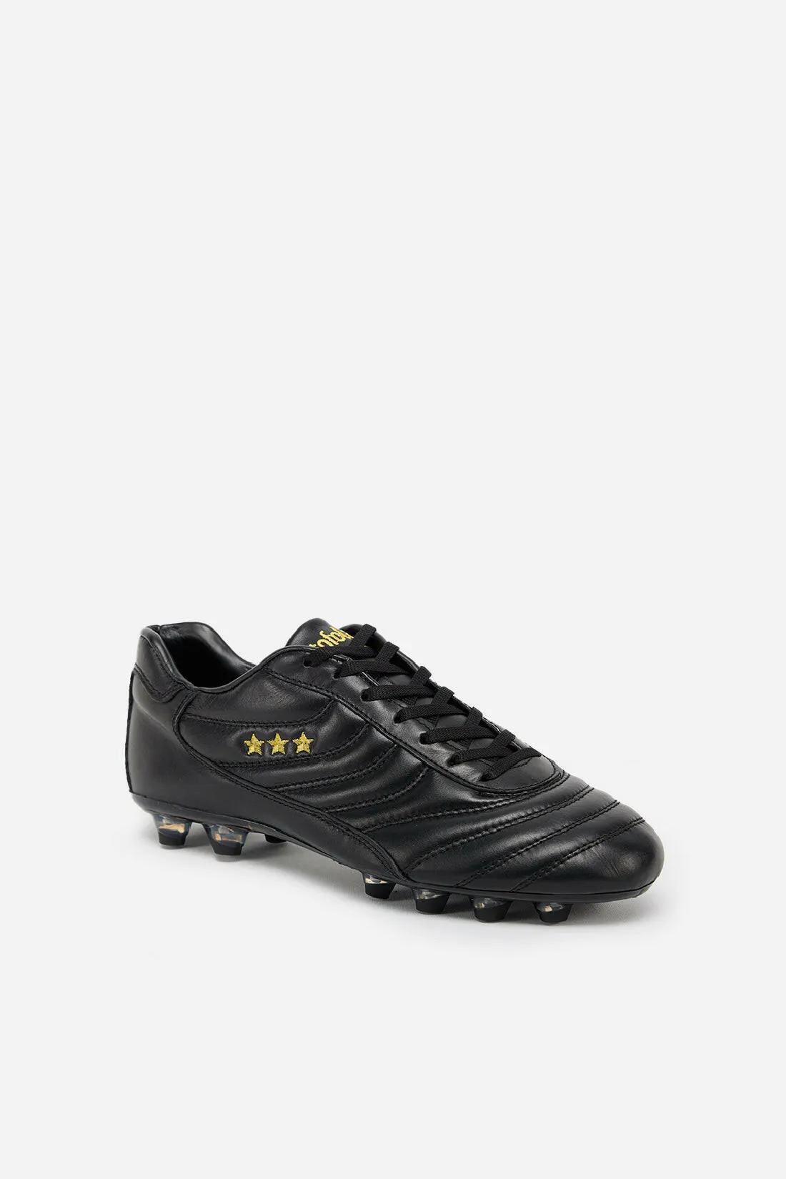 Scarpe da calcio Derby in pelle nera