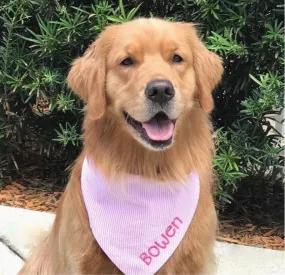 Seersucker Personalized Dog Bandanas