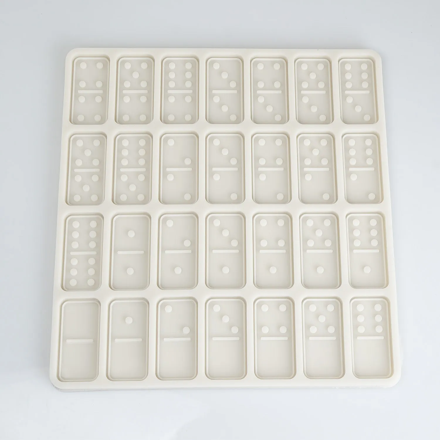 Silicone Dominos Mold For 2*1 inch Standard size domino pieces, DIY Resin Dominos game Molds White/Pink randomly ship 10335