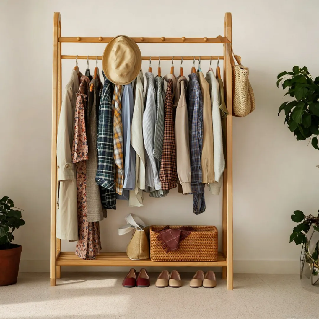 Solid Beechwood Clothes Hanger Rack