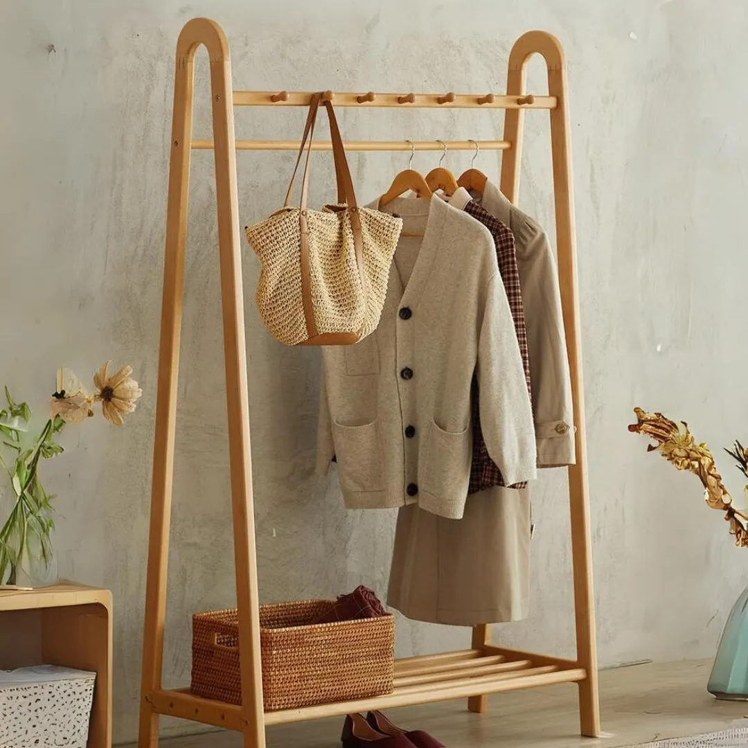 Solid Beechwood Clothes Hanger Rack