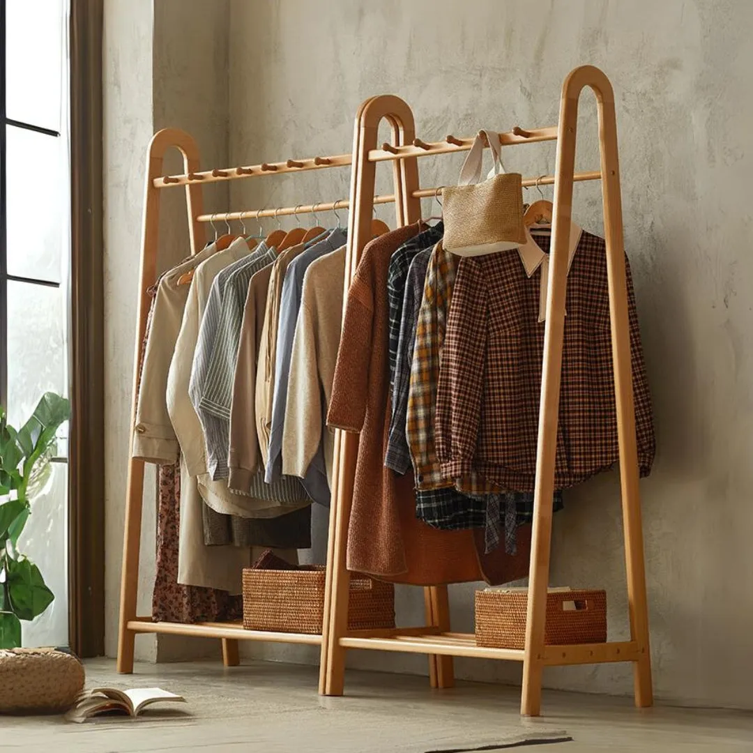 Solid Beechwood Clothes Hanger Rack