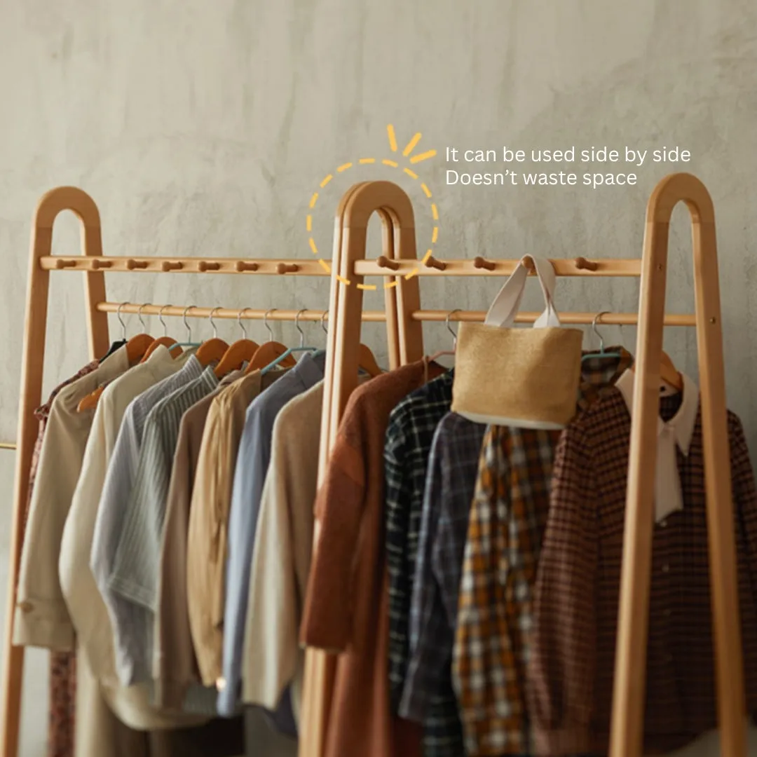 Solid Beechwood Clothes Hanger Rack