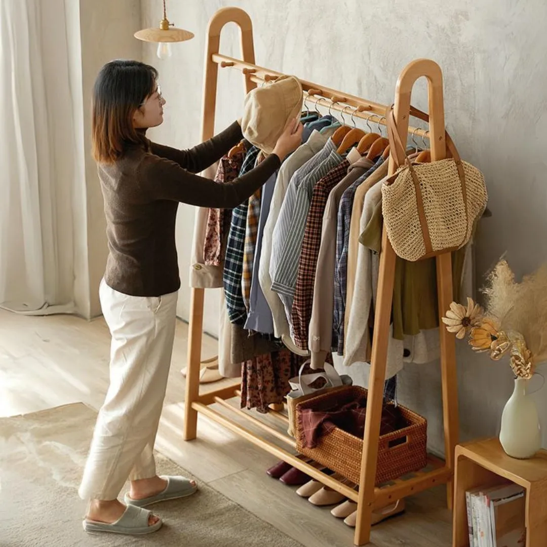 Solid Beechwood Clothes Hanger Rack