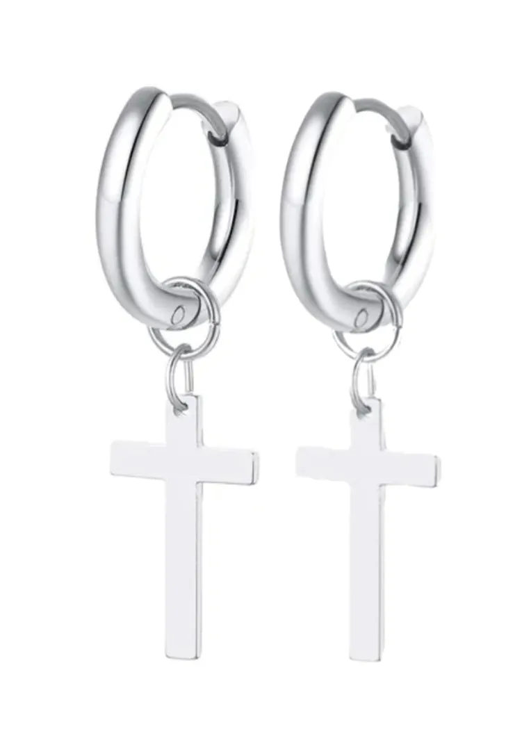 Stainless Steel Cross Hoops