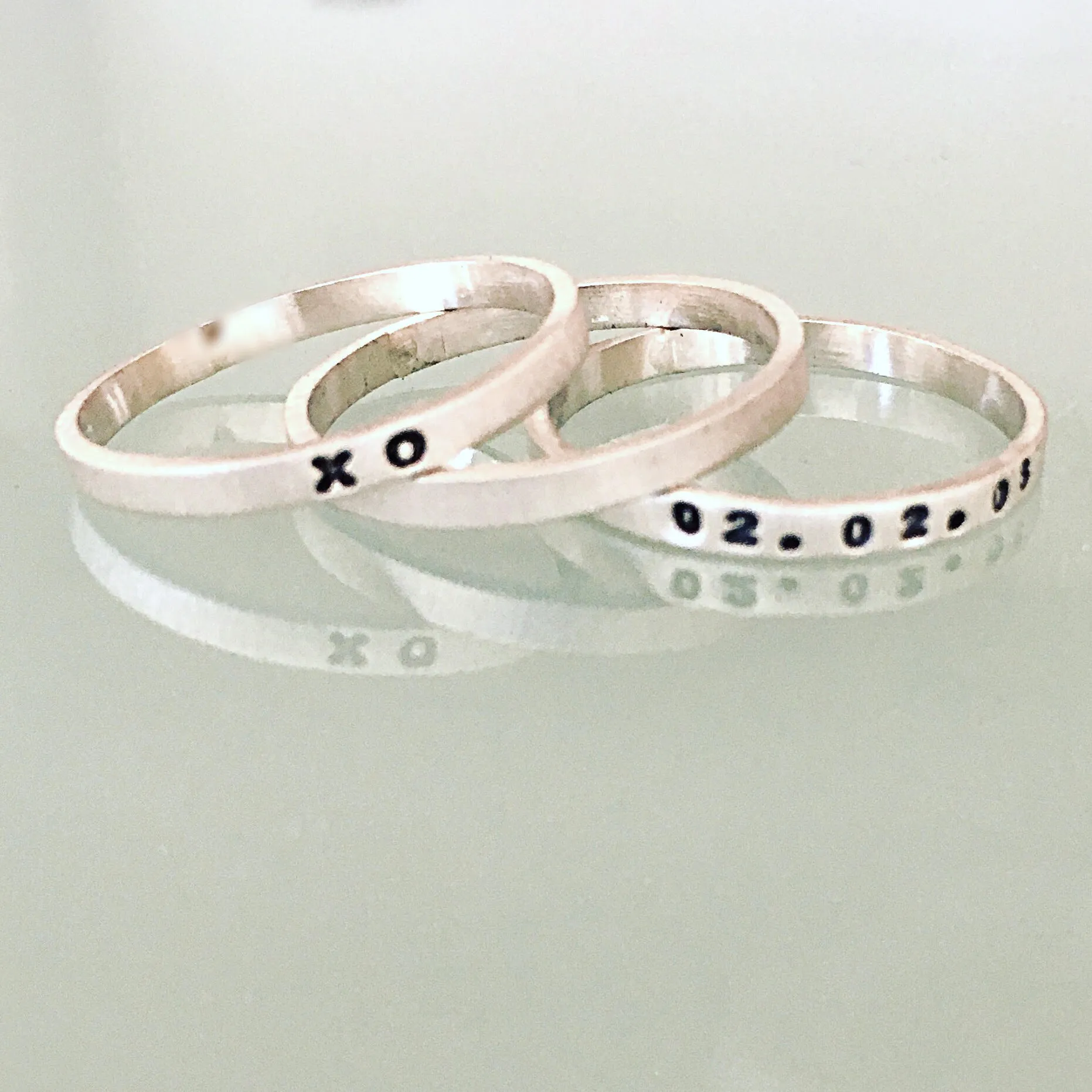 Sterling Silver 2mm Personalized Stacking Ring