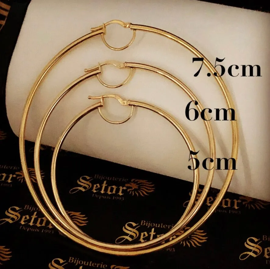 Tami big gold hoop earrings E056