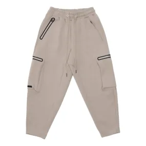 TEAMJOINED JOINED TRACK SIDE POCKETS STRAIGHT JOGGERS-KHAKI