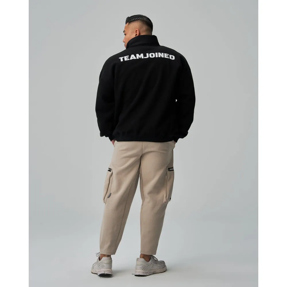 TEAMJOINED JOINED TRACK SIDE POCKETS STRAIGHT JOGGERS-KHAKI