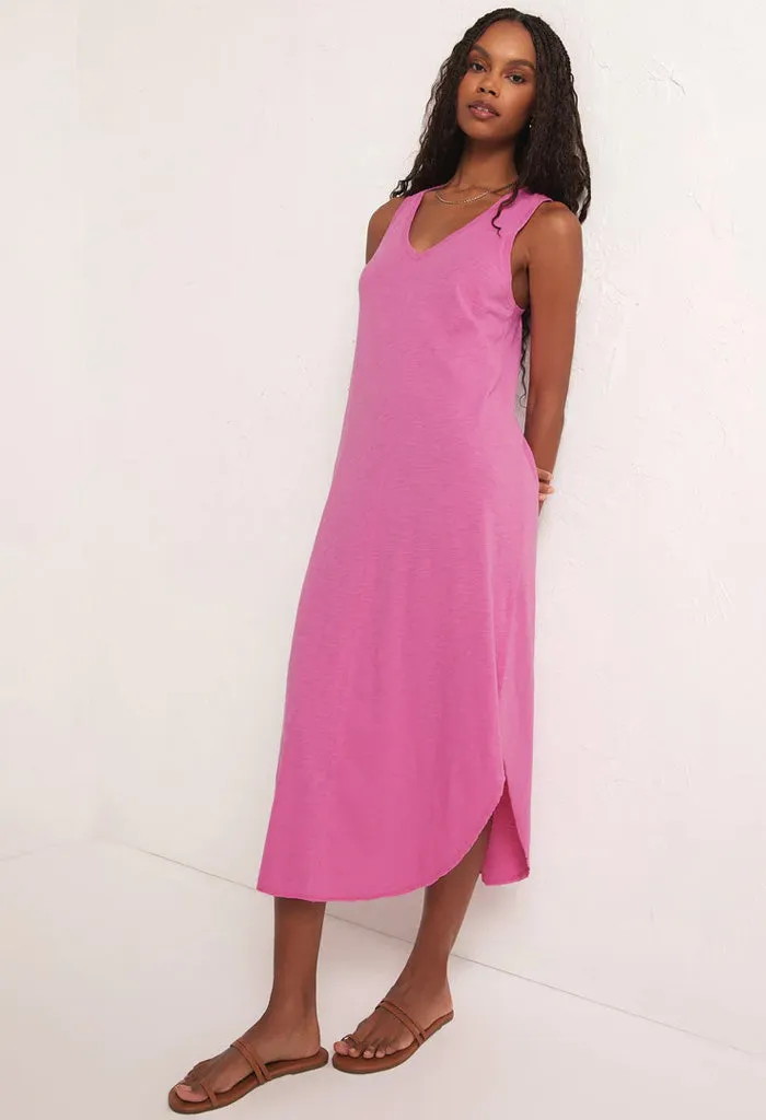 The Reverie Slub Dress-Heartbreaker Pink