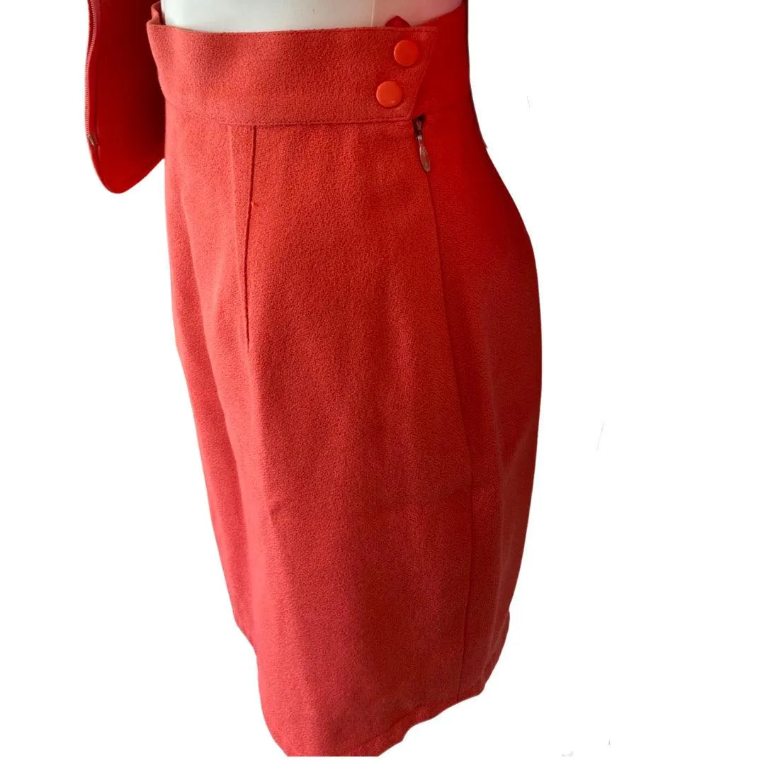 Thierry Mugler Coral Skirt Suit - XS