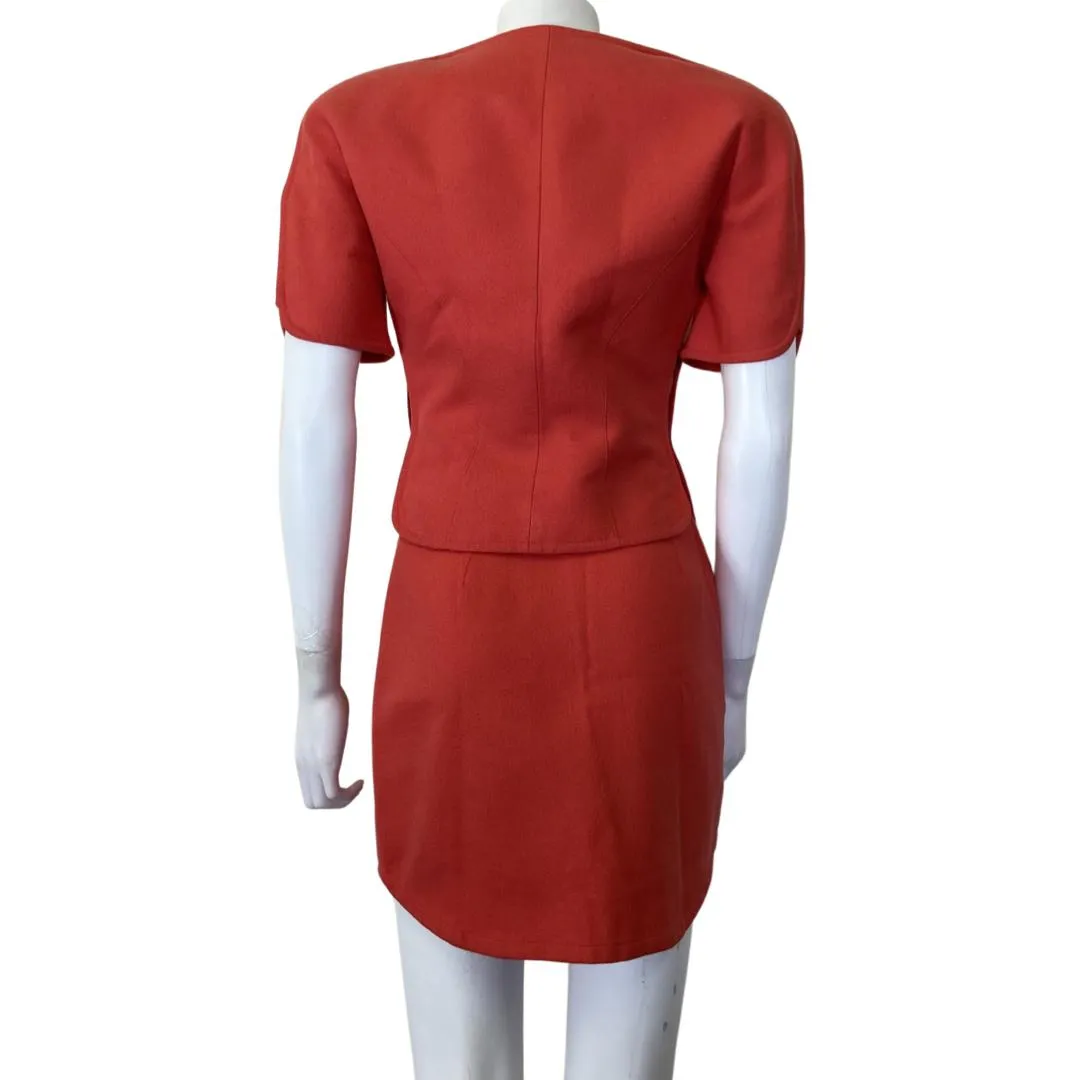 Thierry Mugler Coral Skirt Suit - XS