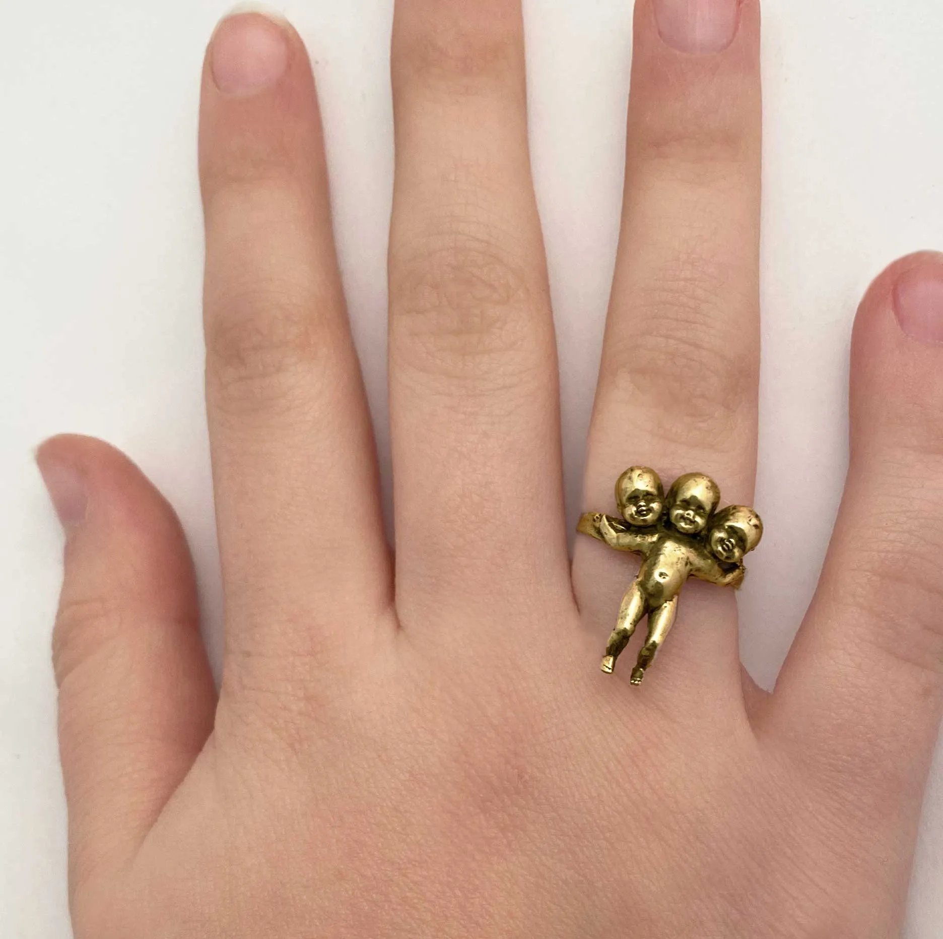 Three Headed Baby Ring