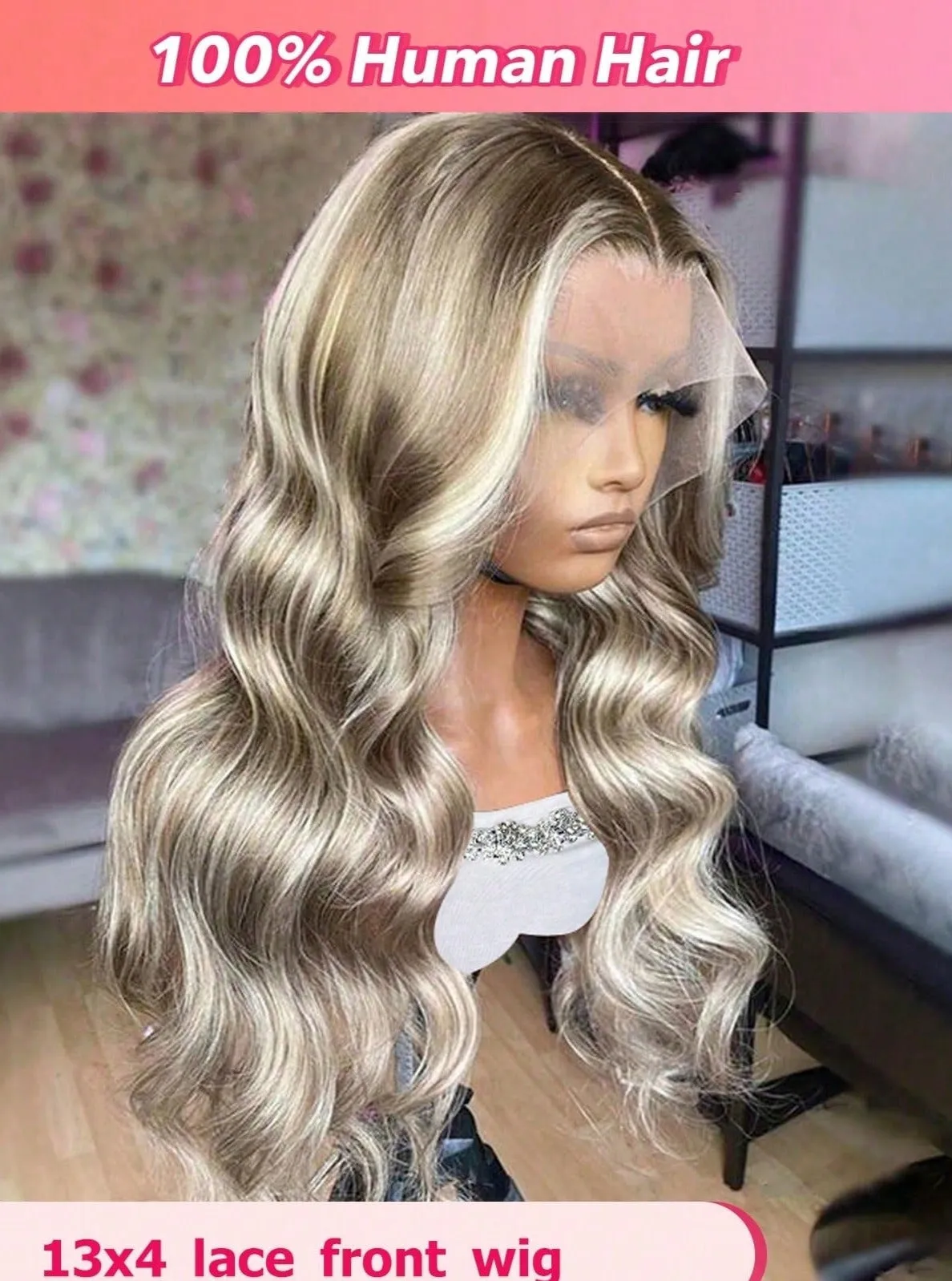 Transparent Lace 18 Inch 13x4 Ombre Human Hair Wig