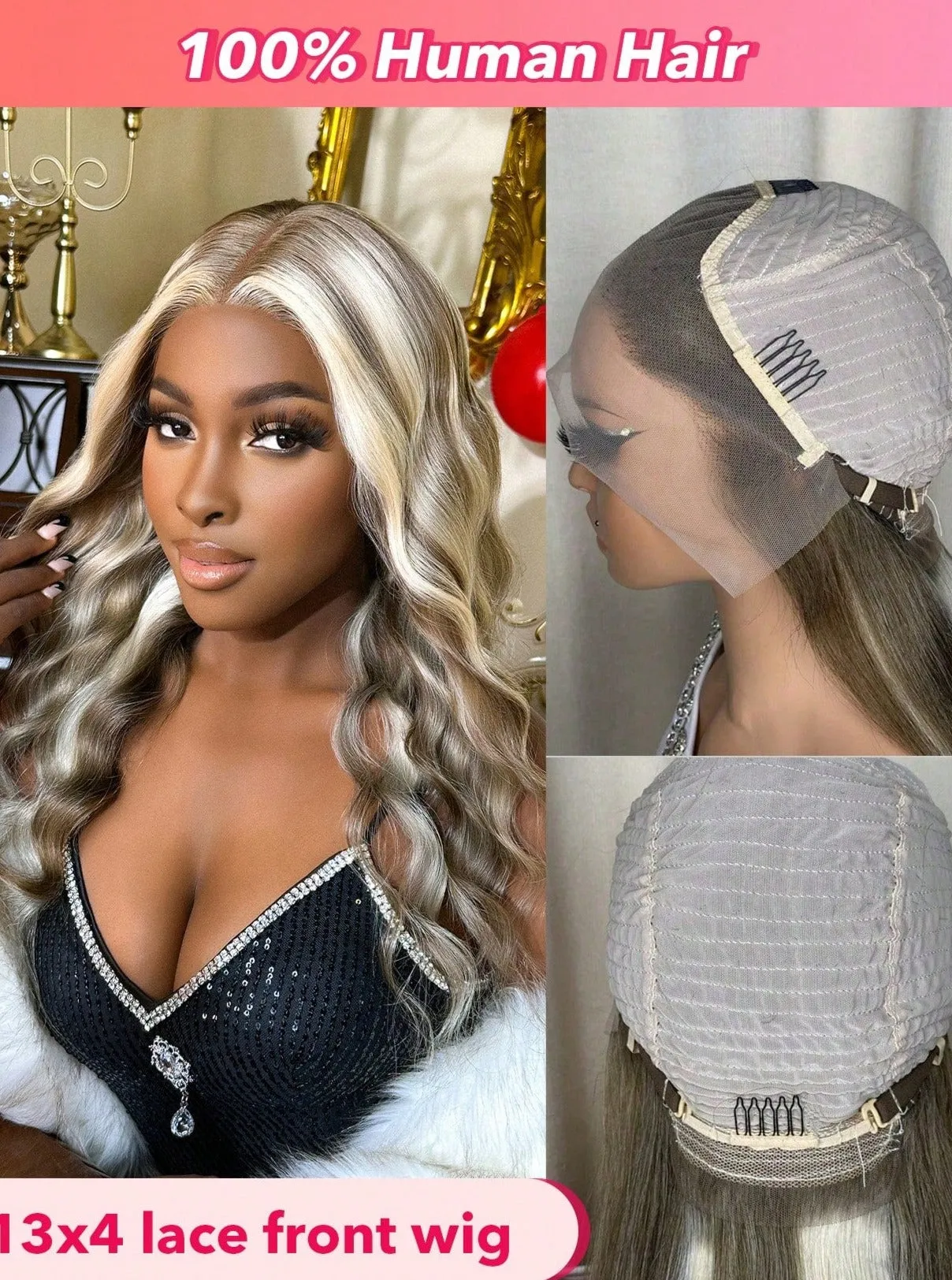 Transparent Lace 18 Inch 13x4 Ombre Human Hair Wig