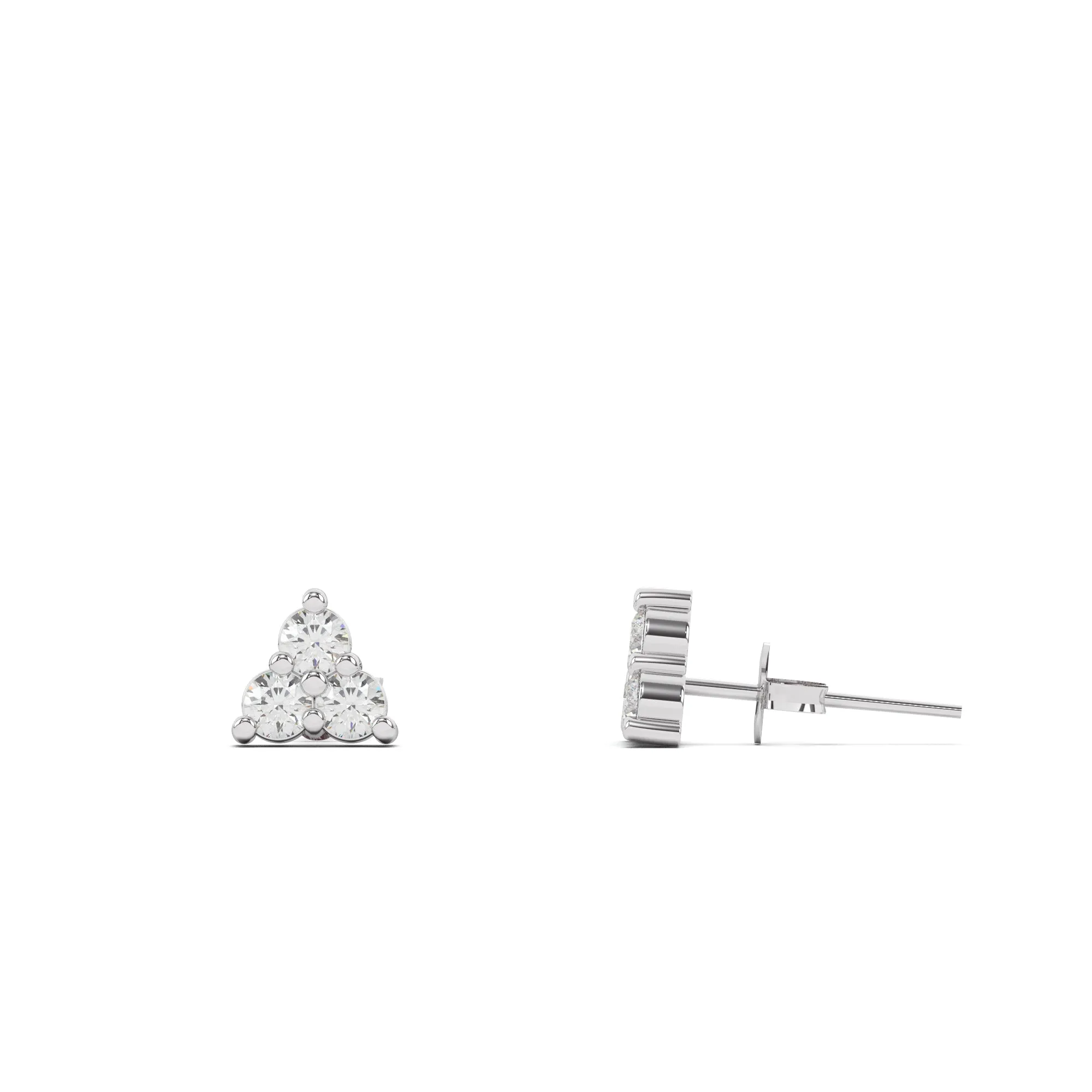 Trillium Birthstone Earring Silver