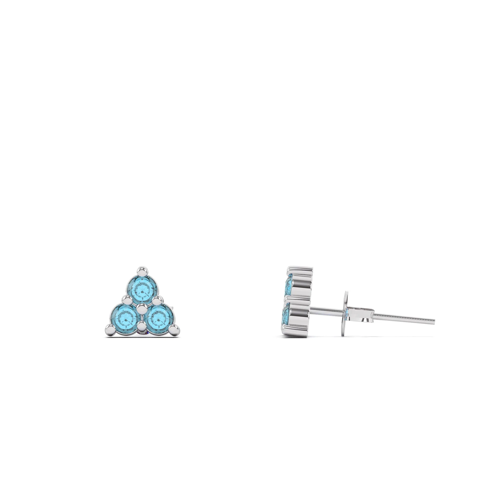 Trillium Birthstone Earring Silver