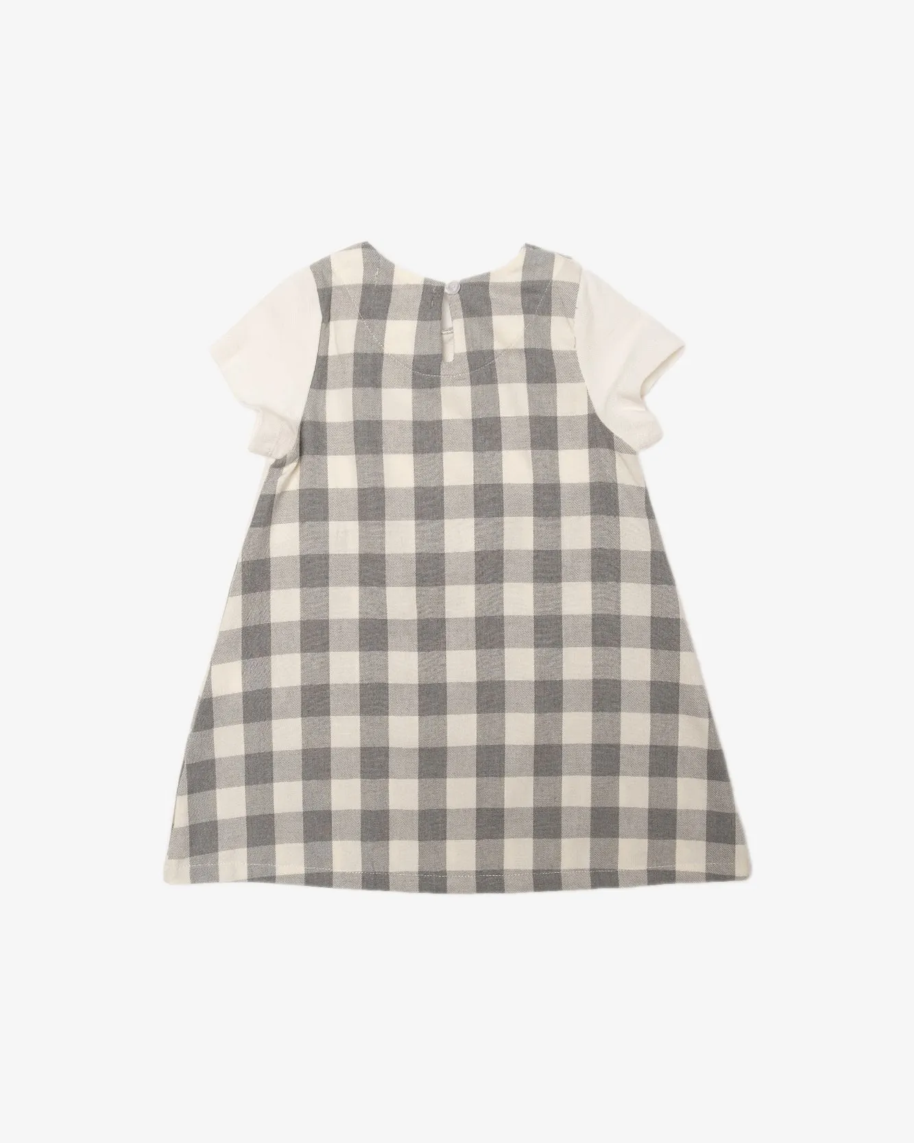 Two-tone Asymmetrical Checker Dress