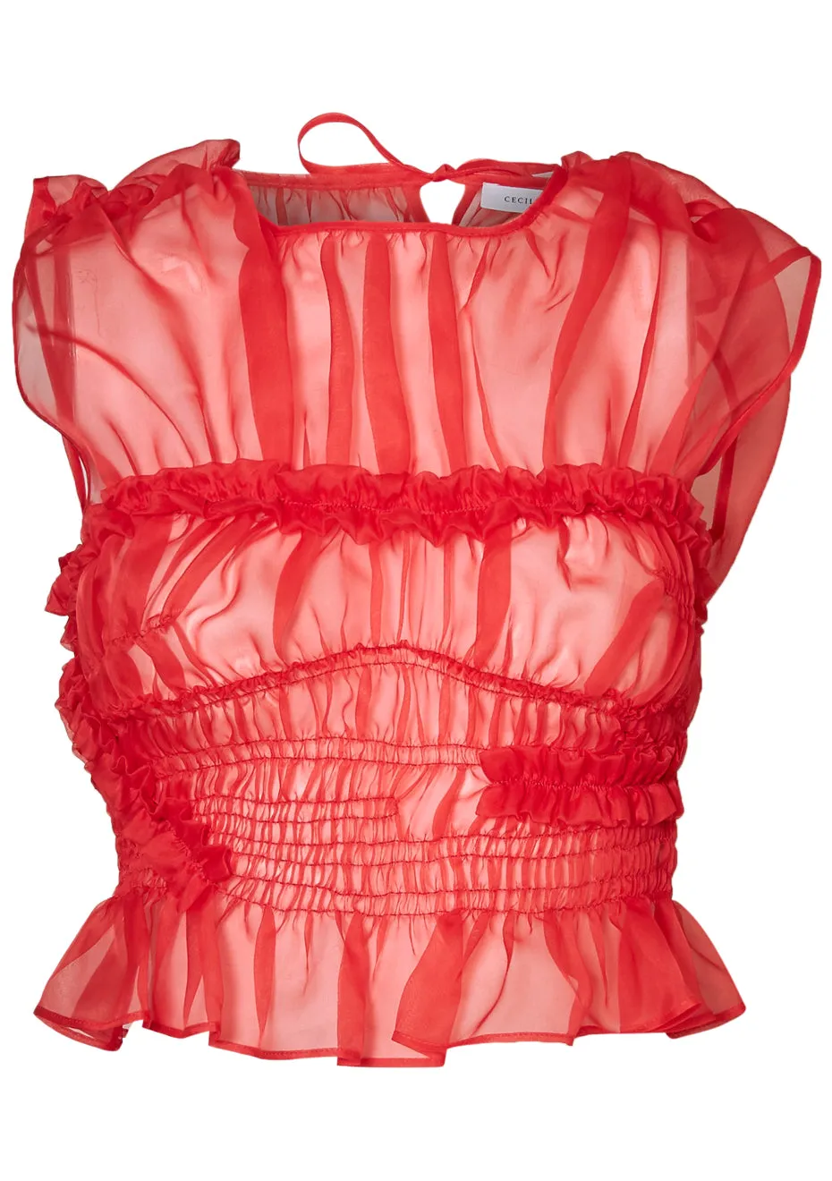 Uphi Top Red Organza