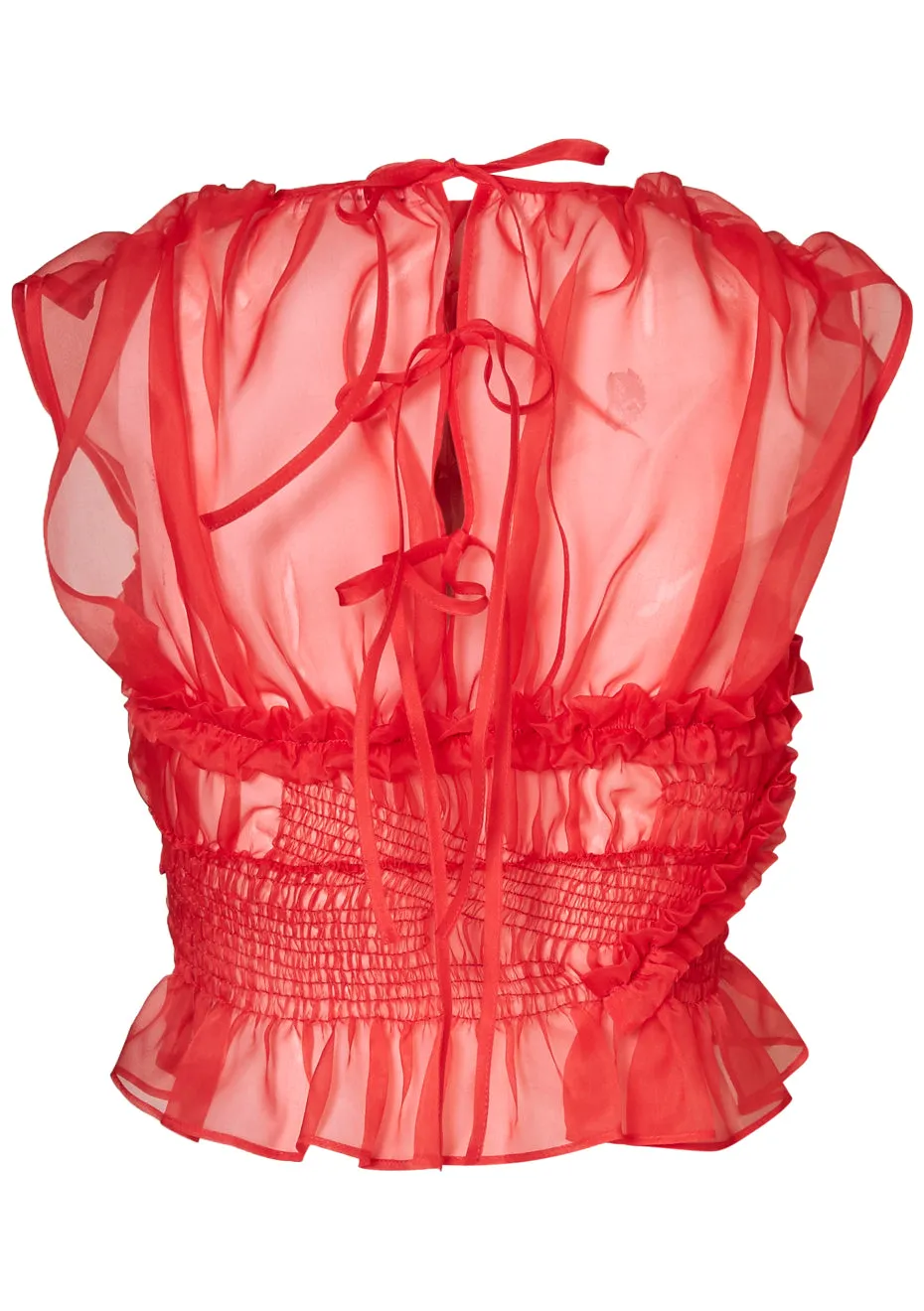 Uphi Top Red Organza