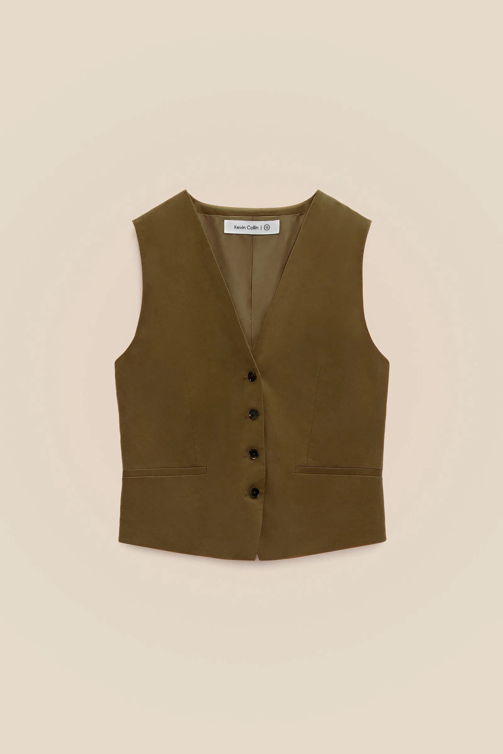 V-Neck Cropped Vest