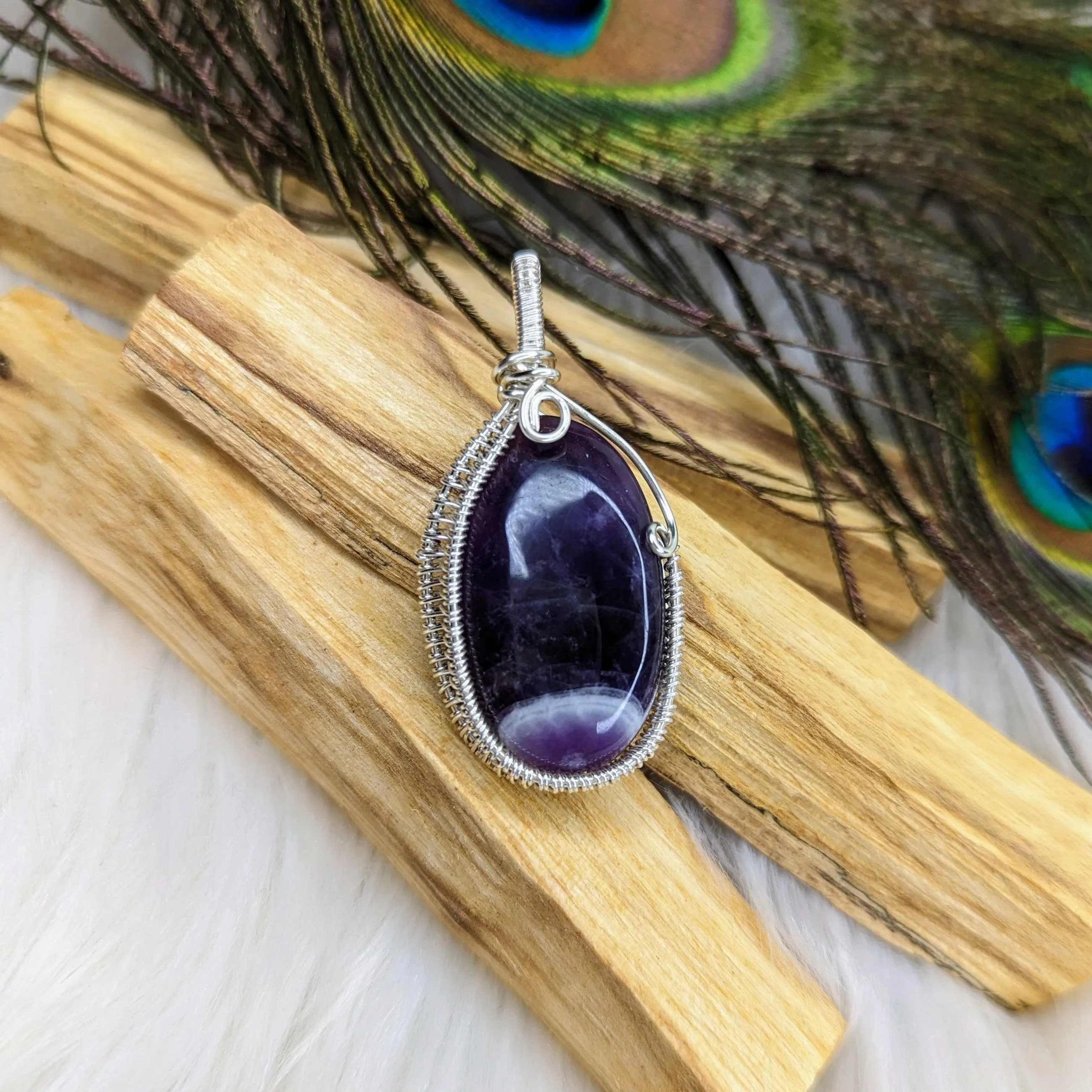 Wire Wrapped Amethyst ~ Gorgeous and Simple~ Uplifting Energy