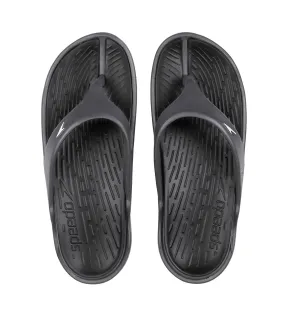 Women's Dual Colour Flip Flops - Black & Oxid Grey