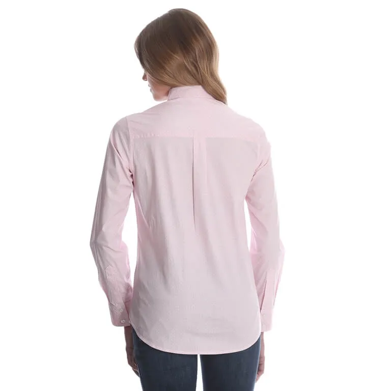 Women's Wrangler George Strait Pink and White Shirt