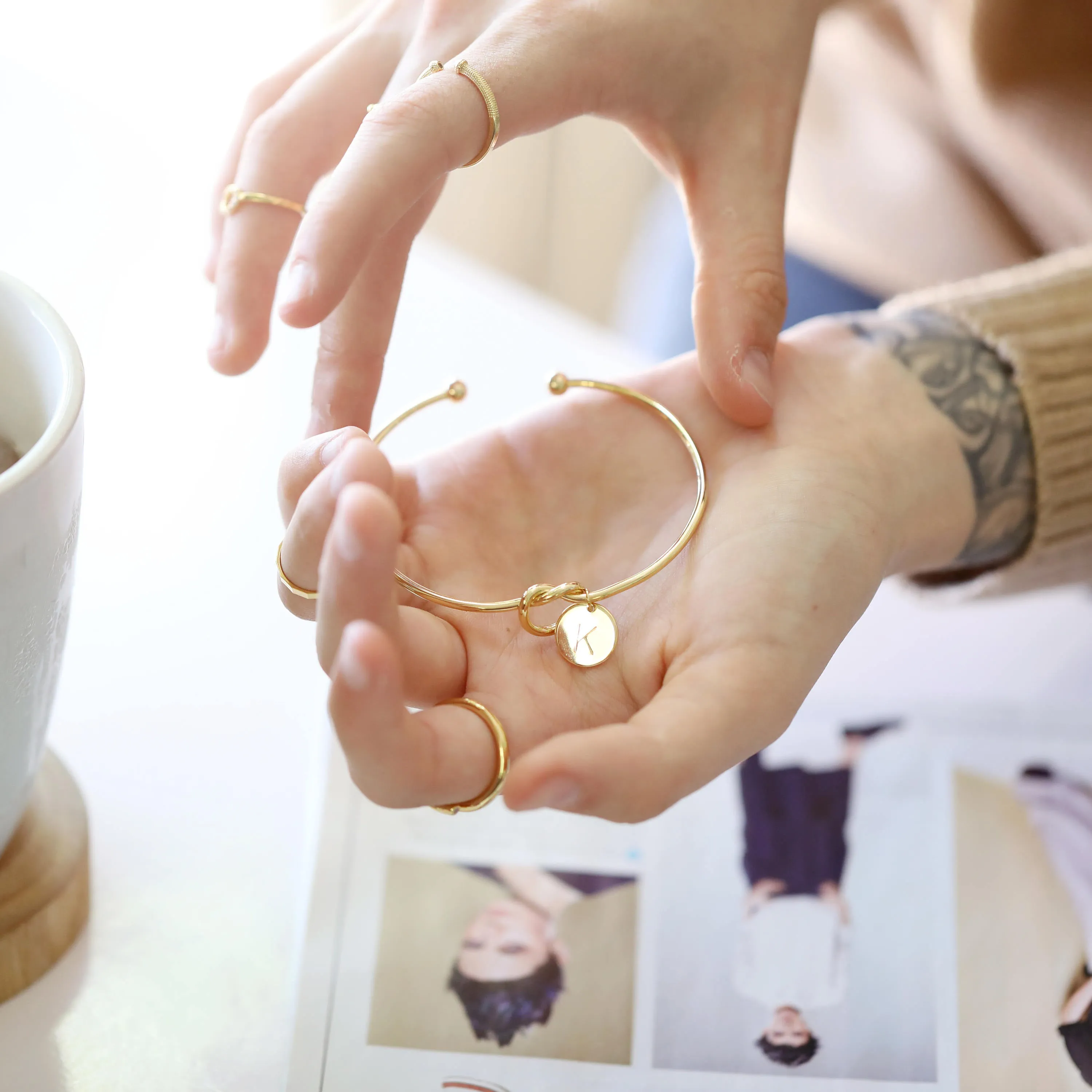 Zoe Small Charm Knot Bracelet